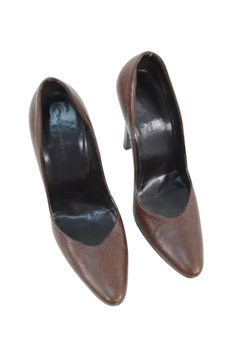 Brown Leather Balenciaga Heels