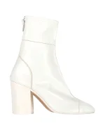 White Leather Chanel Boots