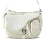 White Nylon Dior Saddle Bag