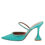 Green Fabric Amina Muaddi Mules