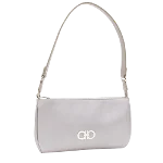 Silver Leather Salvatore Ferragamo Shoulder Bag