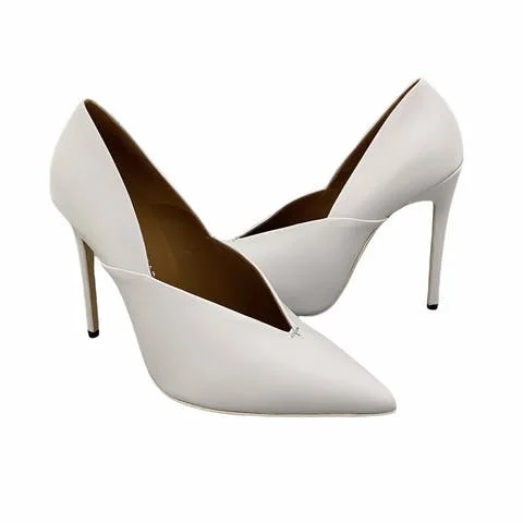 White Leather Victoria Beckham Heels