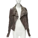 Brown Leather Rick Owens Jacket