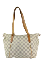 Beige Leather Louis Vuitton Tote 