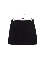 Black Wool Maje Skirt