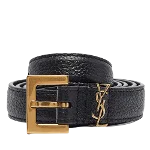 Black Leather Yves Saint Laurent Belt