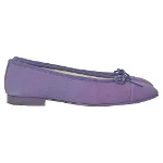 Purple Canvas Chanel Flats