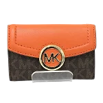 Orange Leather Michael Kors Key Holder