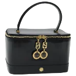 Black Leather Versace Handbag