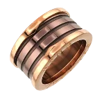 Gold Rose Gold Bvlgari Ring