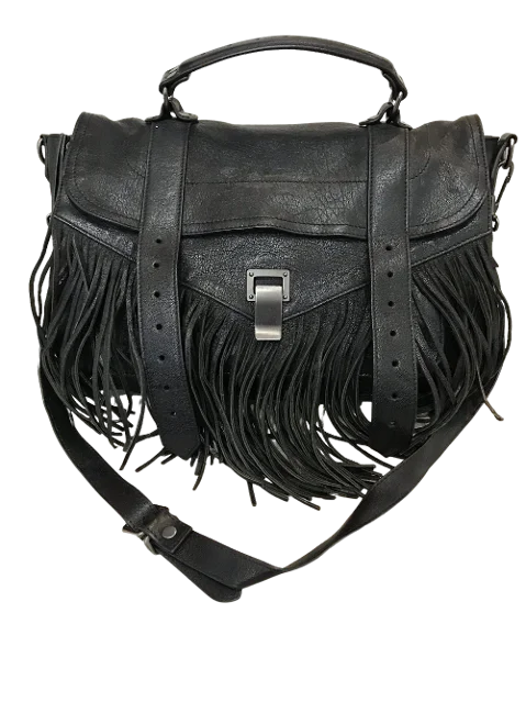Black Leather Proenza Schouler Shoulder Bag