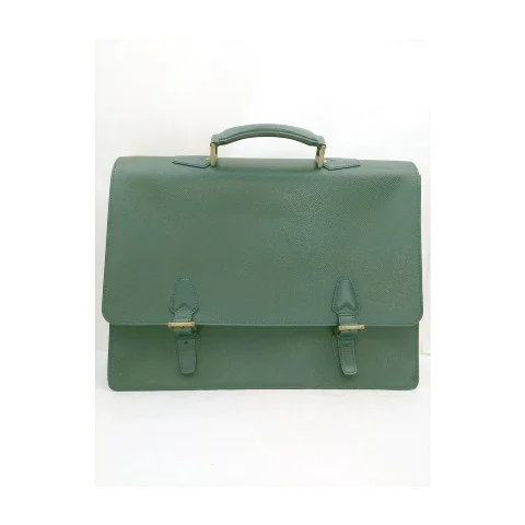 Green Leather Louis Vuitton Briefcase