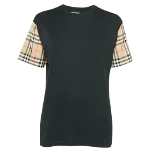 Black Fabric Burberry Top