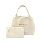 White Leather Balenciaga Cabas