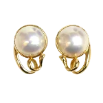 Gold Metal Tasaki Earrings