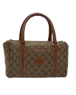 Brown Canvas Gucci Handbag