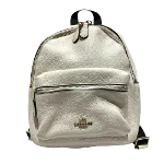 White Leather Coach Backpack