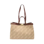 Beige Canvas Fendi Peekaboo