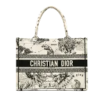 White Canvas Dior Book Tote