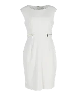 White Polyester Calvin Klein Dress