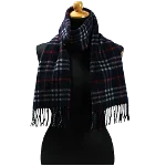 Navy Cashmere Burberry Scarf