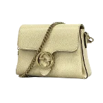 Beige Leather Gucci Shoulder Bag