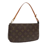 Brown Canvas Louis Vuitton Pochette Accessoires