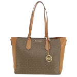 Brown Canvas Michael Kors Tote