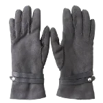 Black Leather Hermès Gloves