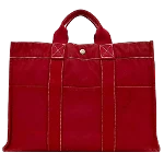 Red Cotton Hermès Tote