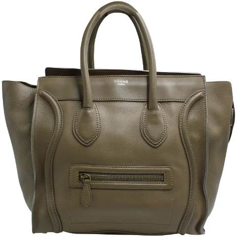 Brown Leather Celine Luggage