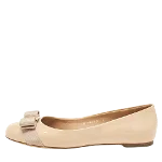 Beige Fabric Salvatore Ferragamo Flats