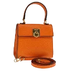 Orange Leather Celine Handbag