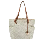 White Canvas Michael Kors Tote