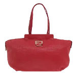 Red Leather Fendi Tote