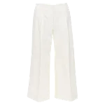 Beige Wool Oscar de la Renta Pants