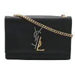 Black Leather Yves Saint Laurent Shoulder Bag