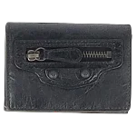 Black Leather Balenciaga Wallet