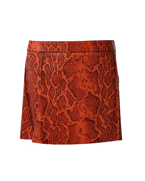 Red Leather Chloé Skirt