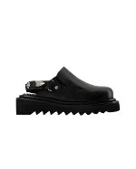 Black Leather Toga Pulla Flats