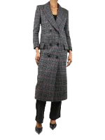 Grey Wool Burberry Coat