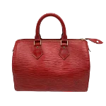 Red Leather Louis Vuitton Speedy