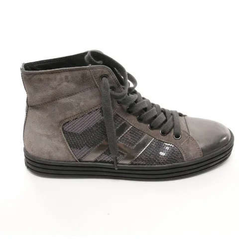 Grey Leather Hogan Sneakers