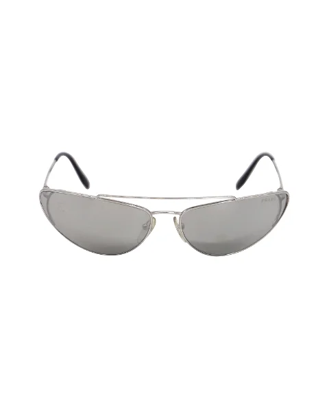 Silver Metal Prada Sunglasses