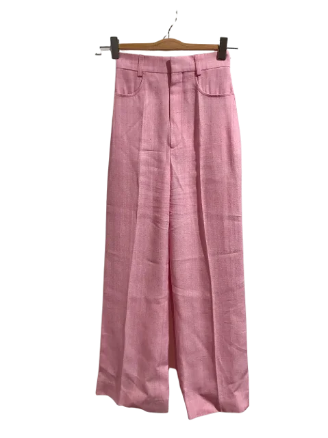 Pink Viscose Jacquemus Pants