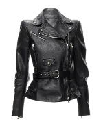 Black Leather Alexander McQueen Jacket