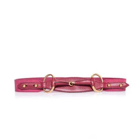 Pink Leather Gucci Belt
