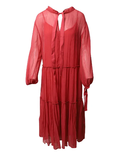 Red Cotton Chloé Dress