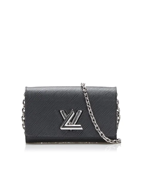 Black Leather Louis Vuitton Crossbody Bag