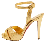 Gold Leather Christian Louboutin Sandals